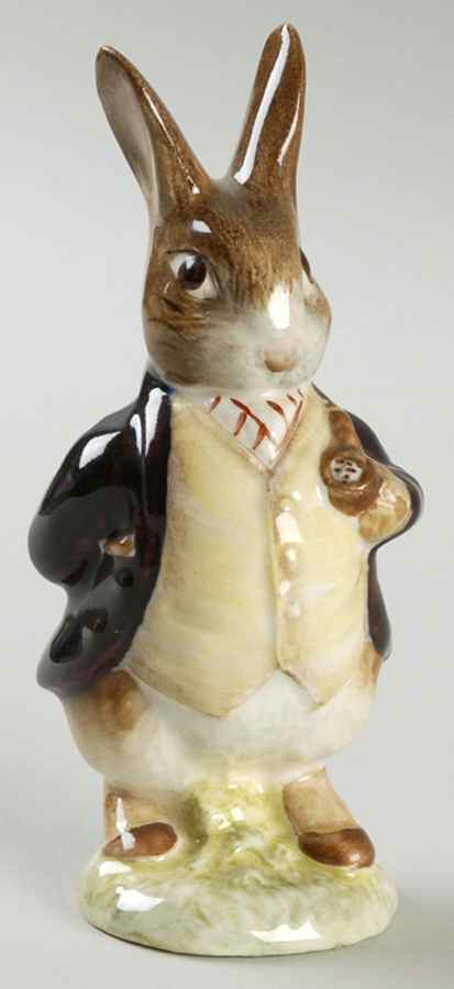 Beatrix Potter Backstamp 3 Mr Benjamin Bunny-Pipe In Maroon Coat - No Box by Royal Doulton-1
