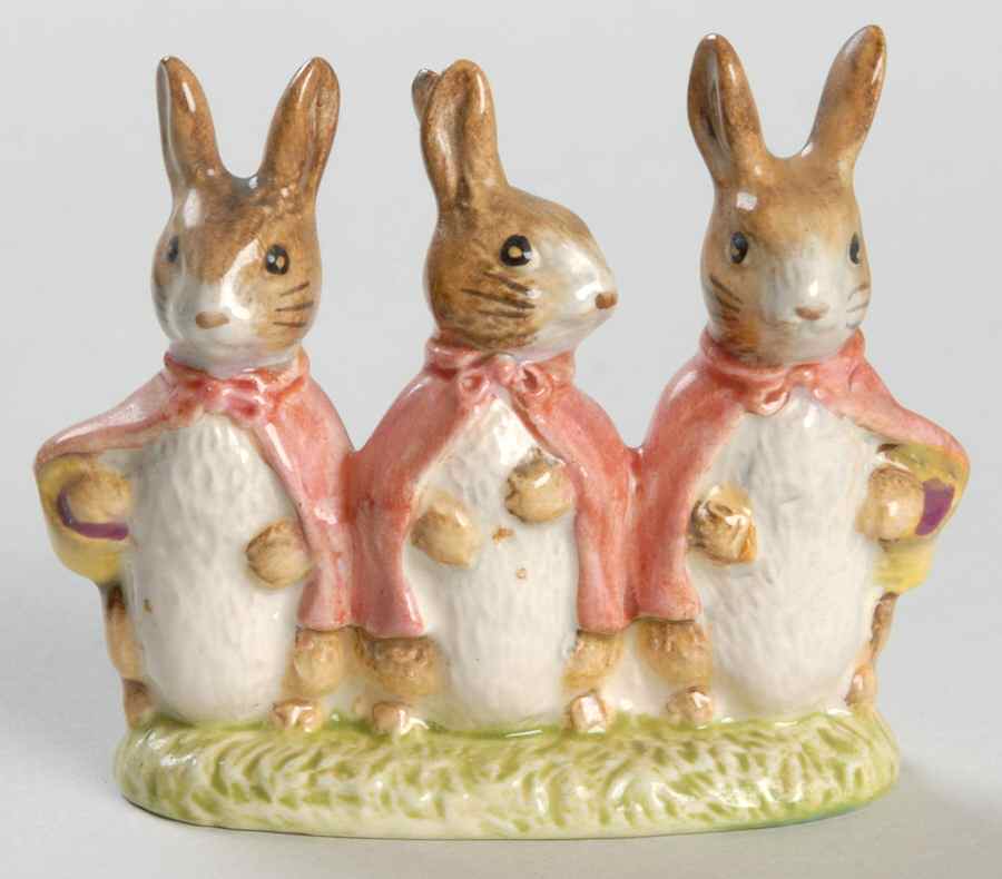 Beatrix Potter Backstamp 3 Flopsy, Mopsy, & Cottontail - Boxed by Royal Doulton-1