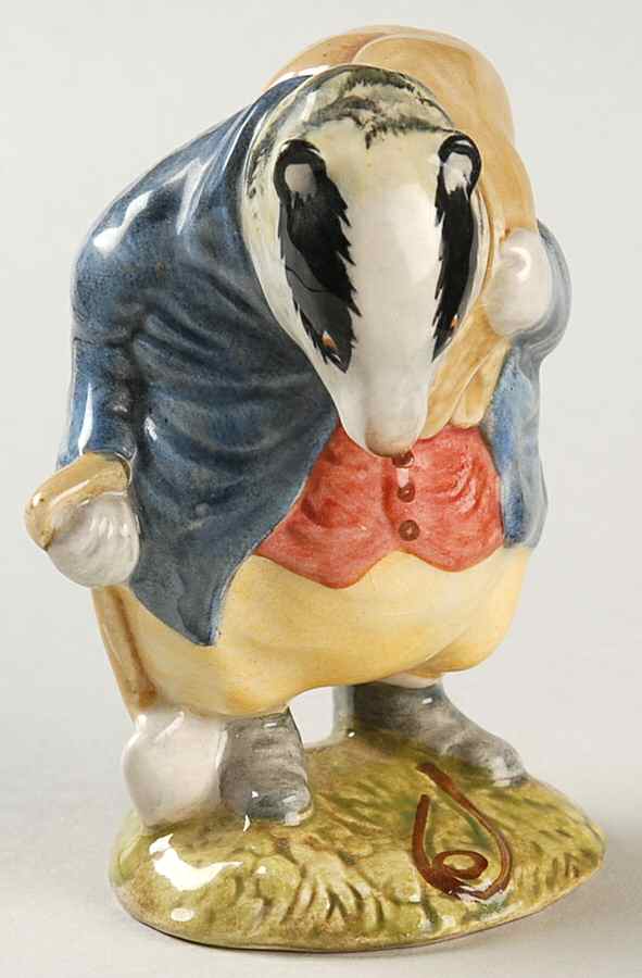 Beatrix Potter Backstamp 3 Tommy Brock-Red Waistcoat - No Box by Royal Doulton-1