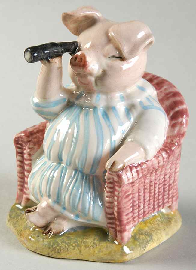 Beatrix Potter Backstamp 3 Little Pig Robinson Spying - Boxed by Royal Doulton-1