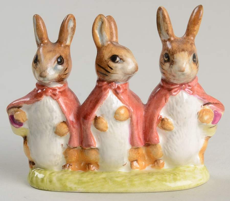 Beatrix Potter Backstamp 3 Flopsy, Mopsy, & Cottontail - Boxed by Royal Doulton-1