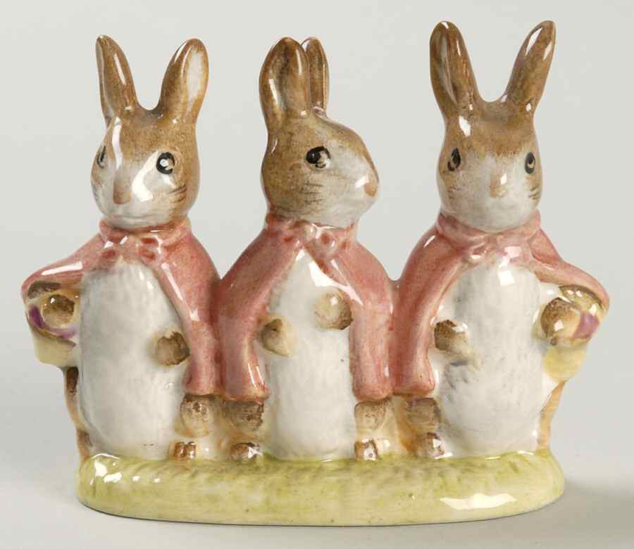 Beatrix Potter Backstamp 4 Flopsy, Mopsy & Cottontail - Boxed by Royal Doulton-1