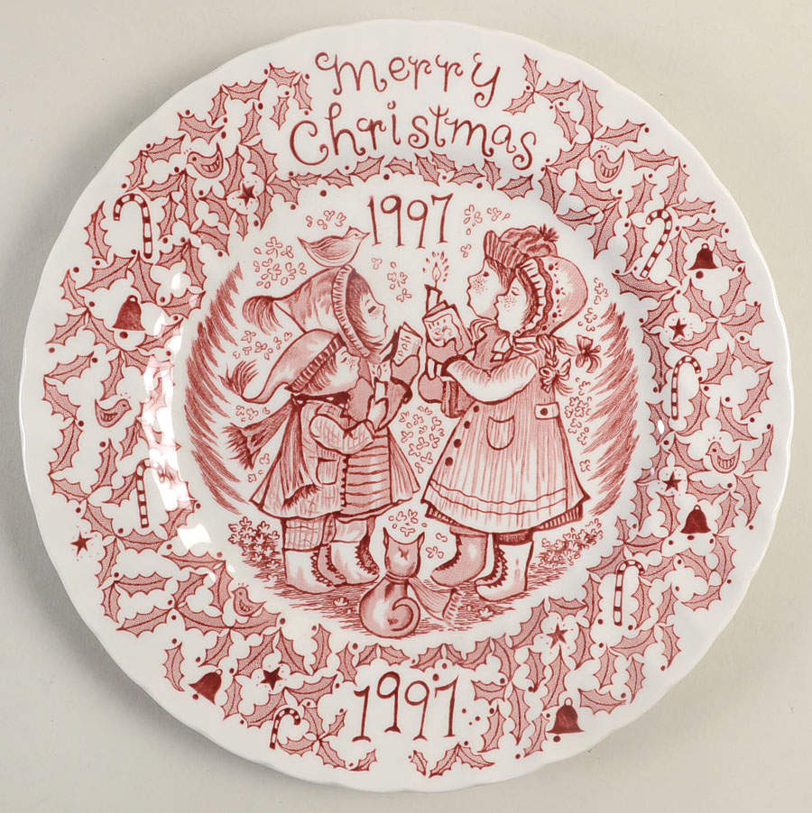 Royal Crownford Christmas Plates 1997-Red - No Box by Royal Crownford-1