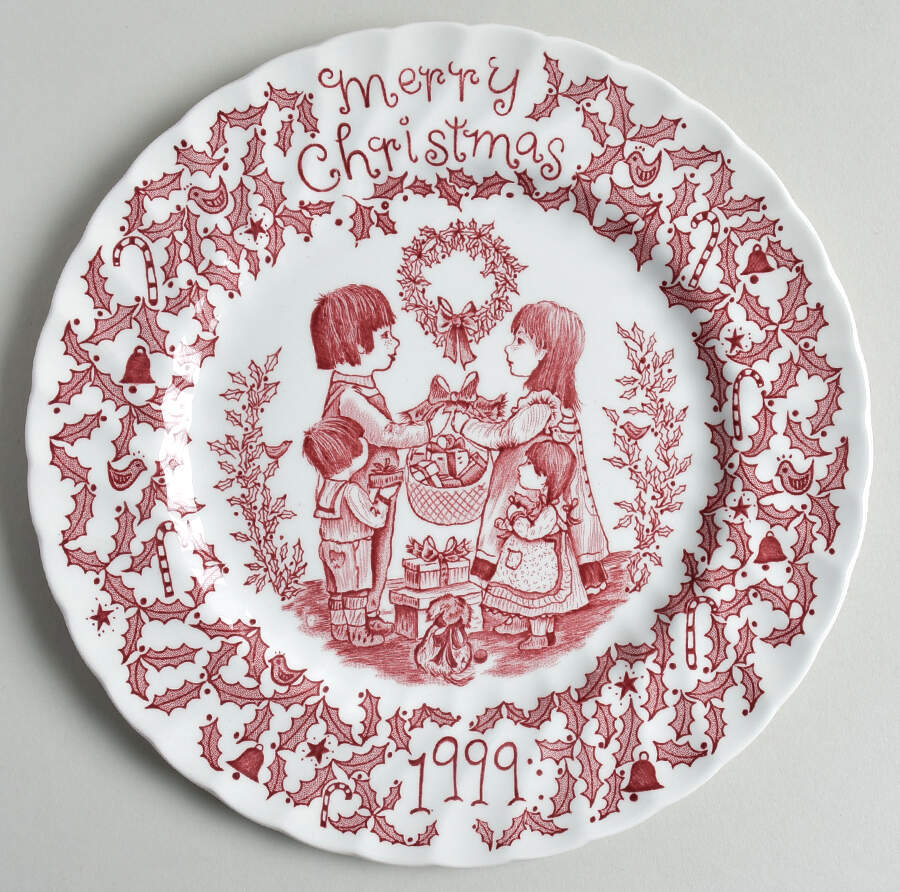 Royal Crownford Christmas Plates 1999-Red - No Box by Royal Crownford-1