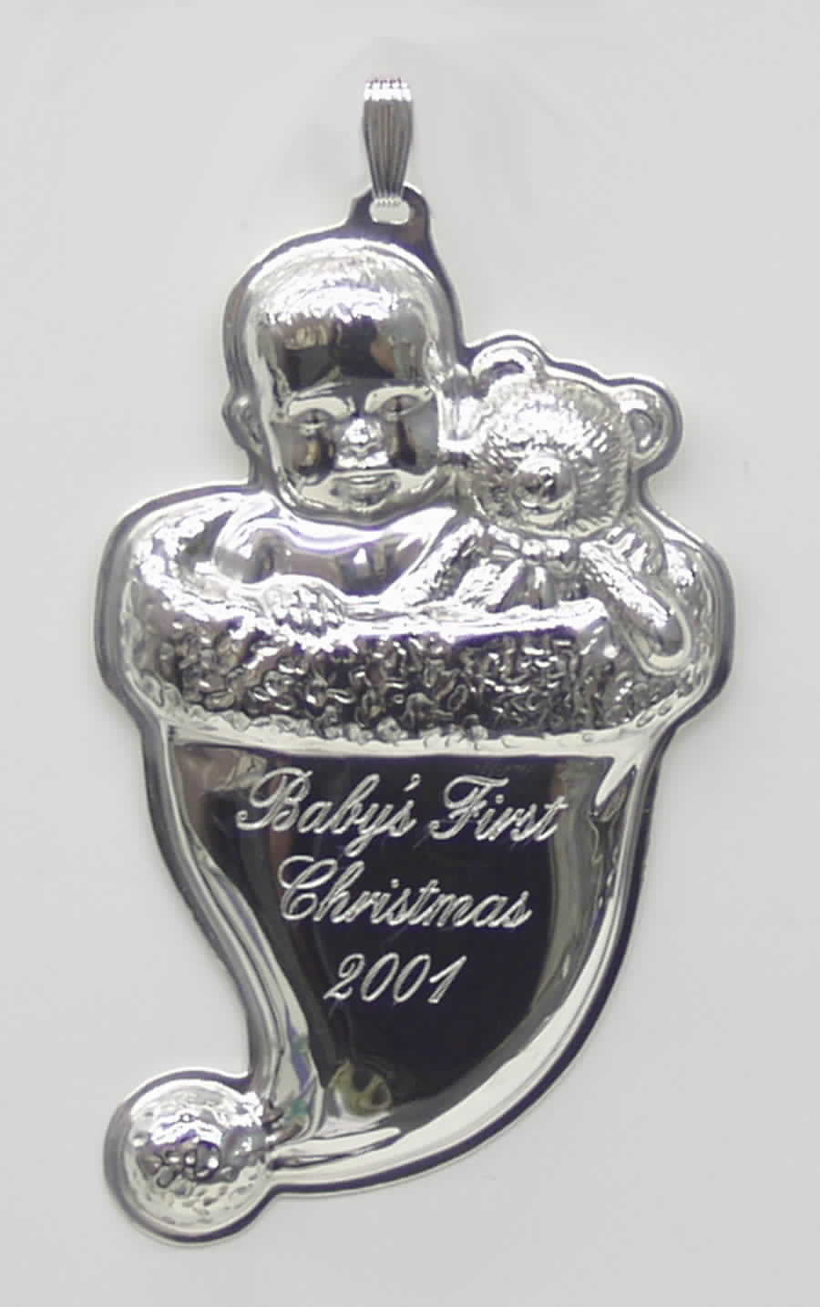 Babys First Christmas-Sterling Santa's Cap - No Box by Reed & Barton-1