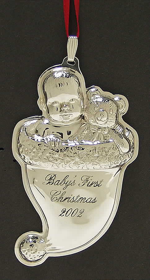 Babys First Christmas-Sterling Santa's Cap - No Box by Reed & Barton-1
