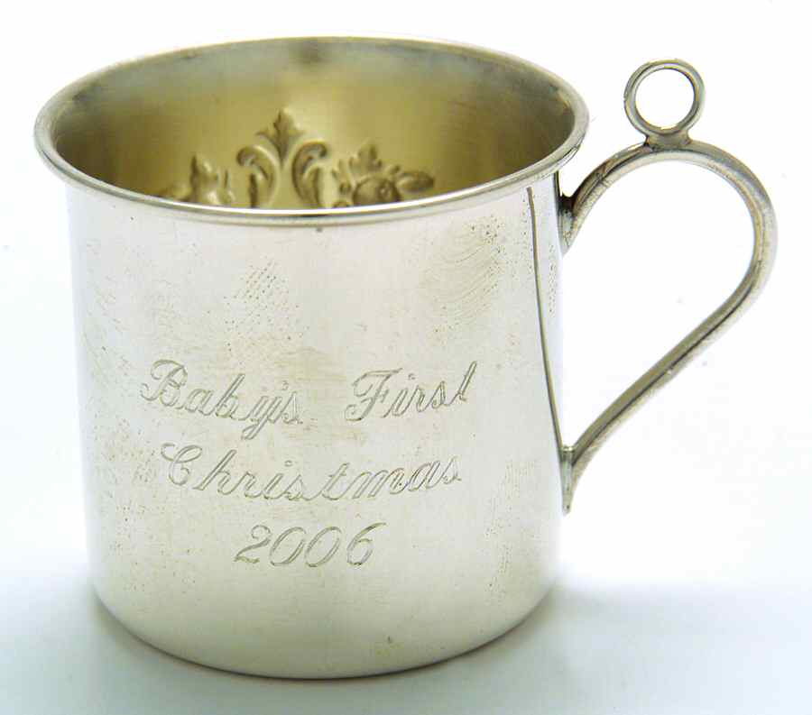 Babys First Christmas-Sterling Francis I-Baby Cup - Boxed by Reed & Barton-1