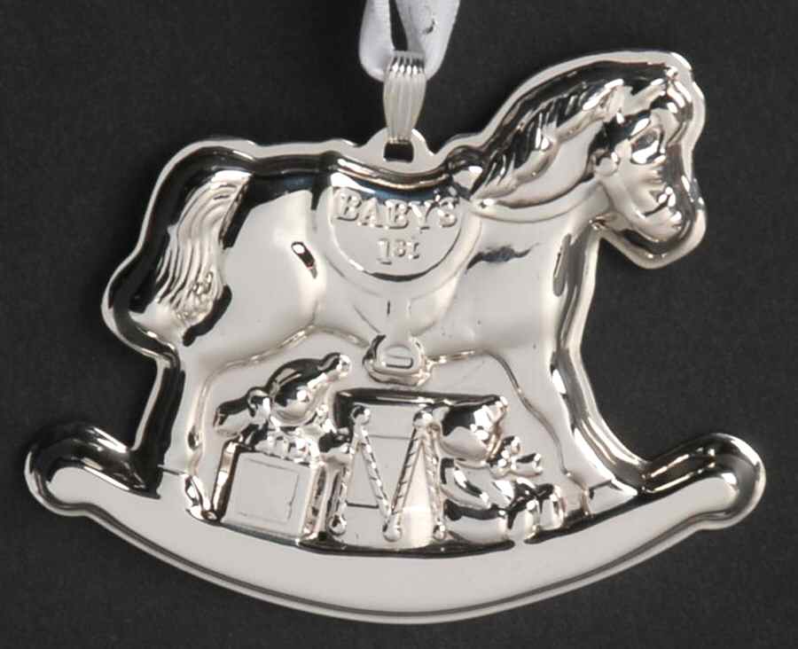 Babys First Christmas-Sterling Rocking Horse - No Box by Reed & Barton-1