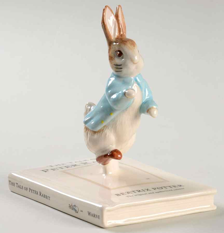 Beatrix Potter Backstamp 11 Peter On His Book-100th Anniversary - No Box by Royal Doulton-1