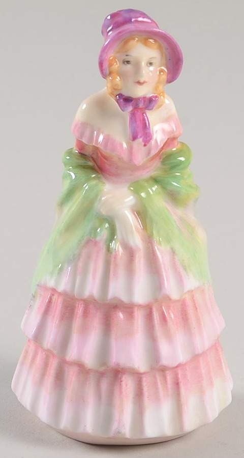 Miniature Figurines Victorian Lady - No Box by Royal Doulton-1
