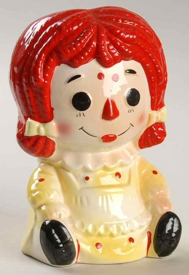 Rubens Miscellaneous Head Vase Raggety Ann Red/Yellow - No Box by Rubens Originals-1