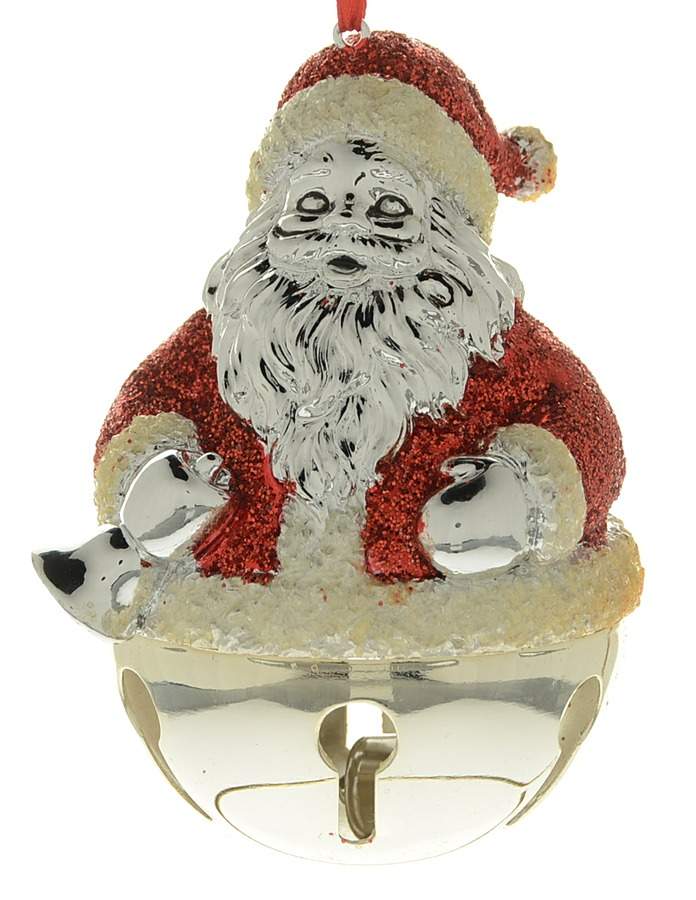Reed & Barton Christmas Ornament Santa Sleigh Bell - Boxed by Reed & Barton-1