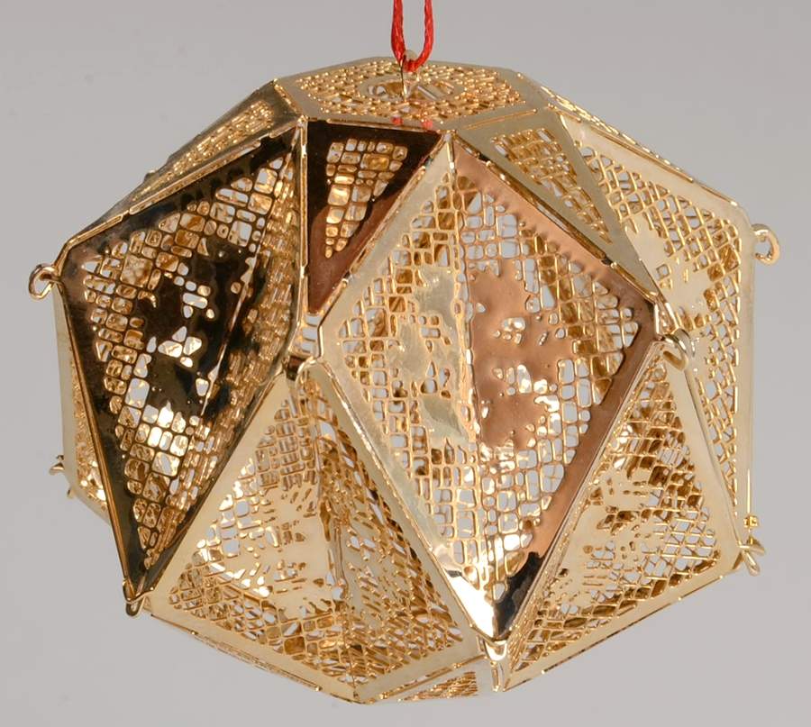 Reed & Barton Christmas Ornament Prism Golden Snowflake - No Box by Reed & Barton-1