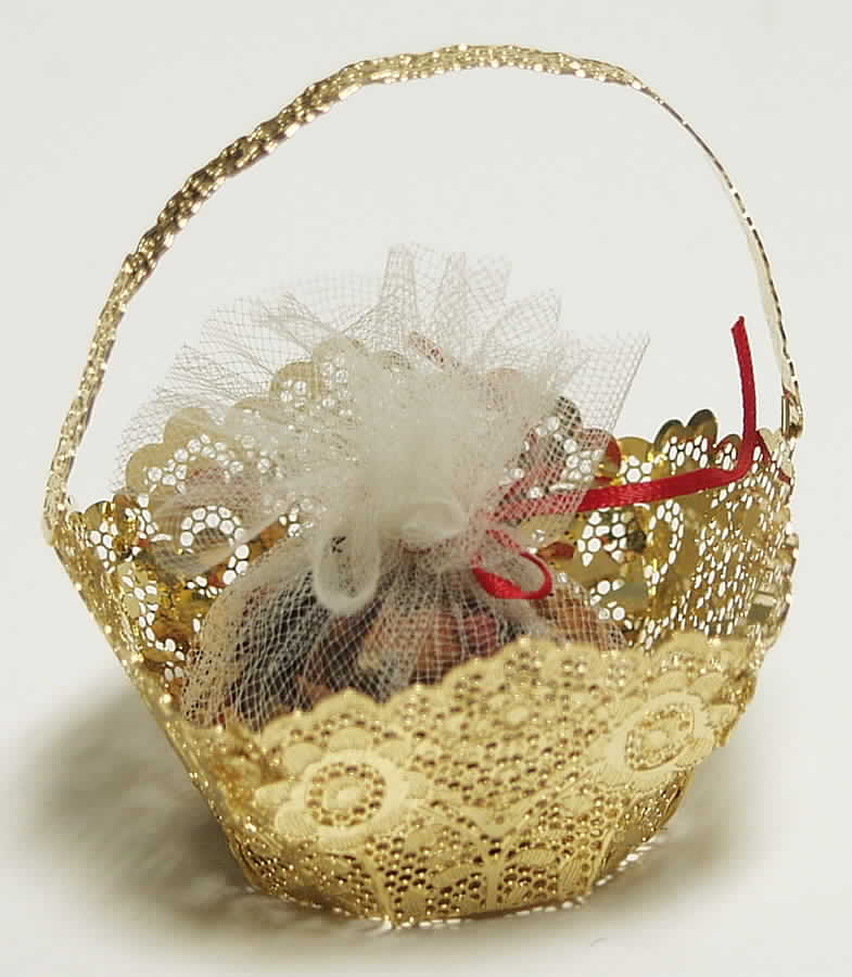Reed & Barton Christmas Ornament Lace Basket - No Box by Reed & Barton-1