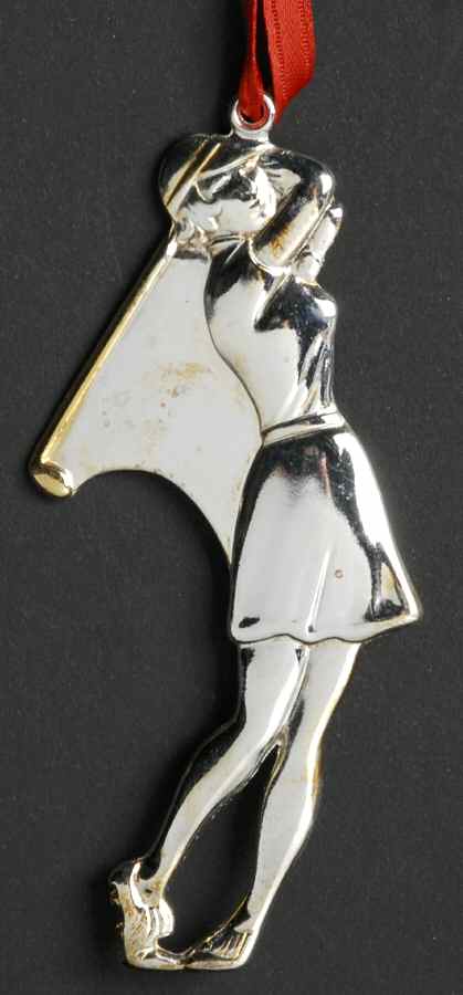 Reed & Barton Christmas Ornament Lady Golfer-Swing - No Box by Reed & Barton-1