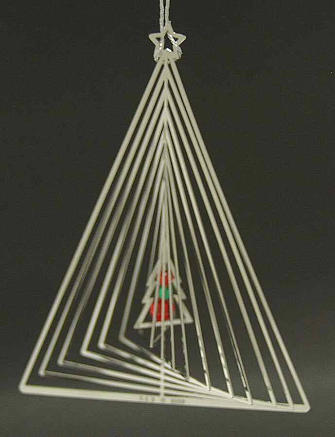 Reed & Barton Christmas Ornament Tree-Silverplate Ribbon Ornament - No Box by Reed & Barton-1