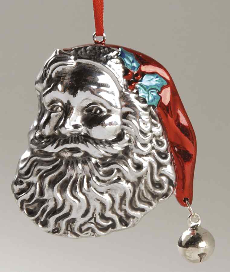 Reed & Barton Christmas Ornament Santa With Jingle Bell - No Box by Reed & Barton-1