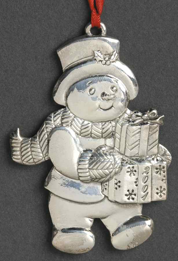 Reed & Barton Christmas Ornament Snowman With Gifts - No Box by Reed & Barton-1