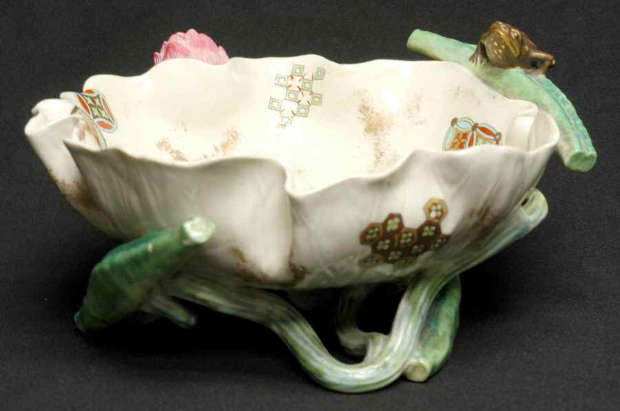 Blush Ivory Ware Lotus Bowl-Circa 1874 - No Box by Royal Worcester-1