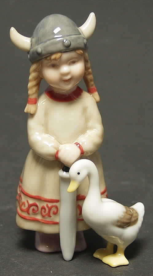 Annual Viking Figurines Thora-Girl - No Box by Royal Copenhagen-1