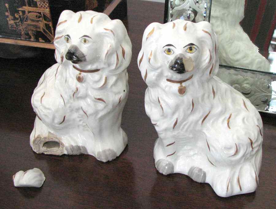 Royal Staffordshire Figure Spaniel-Pair - No Box by Royal Staffordshire-1