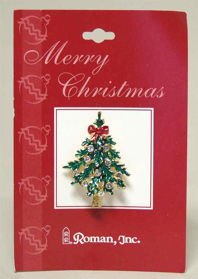 Roman Christmas Jewelry Tree Pin-Leaves - No Box by Roman-1