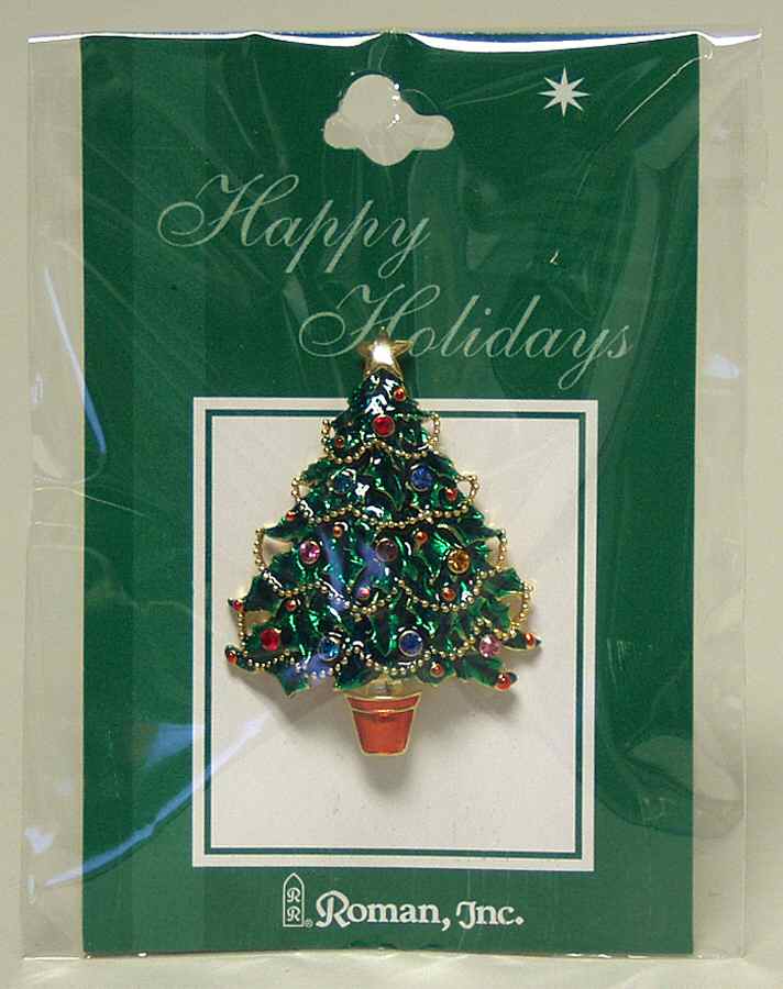 Roman Christmas Jewelry Tree Pin-Potted - No Box by Roman-1