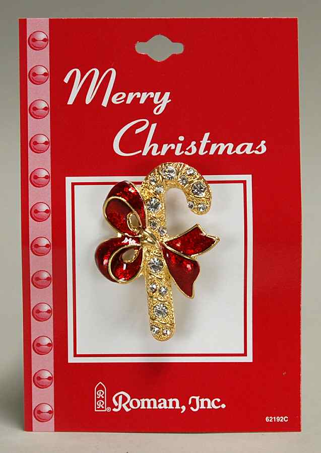 Roman Christmas Jewelry Candy Cane - No Box by Roman-1