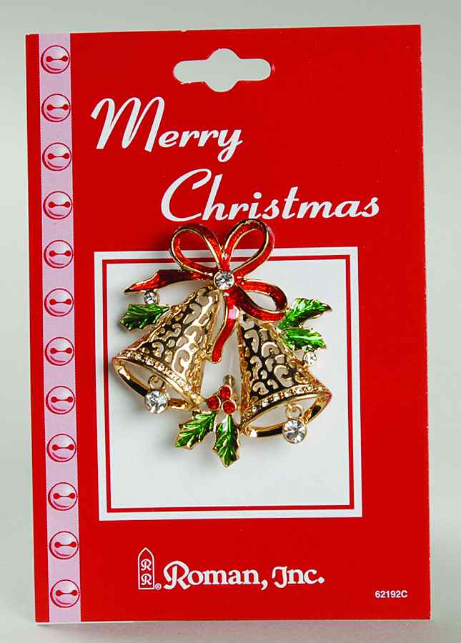 Roman Christmas Jewelry Bells-Jeweled - No Box by Roman-1