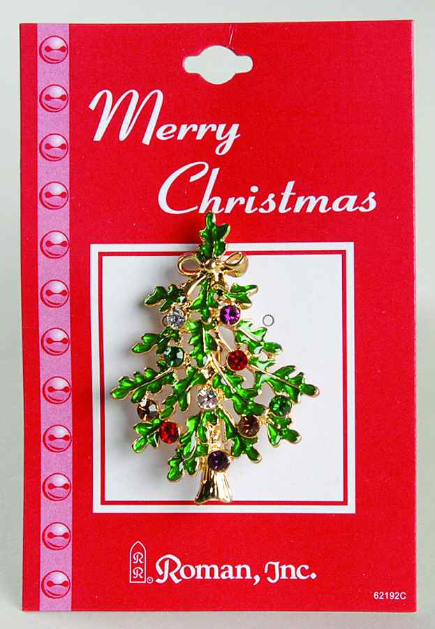 Roman Christmas Jewelry Tree-Multi-Color W Gold Ribbon - No Box by Roman-1