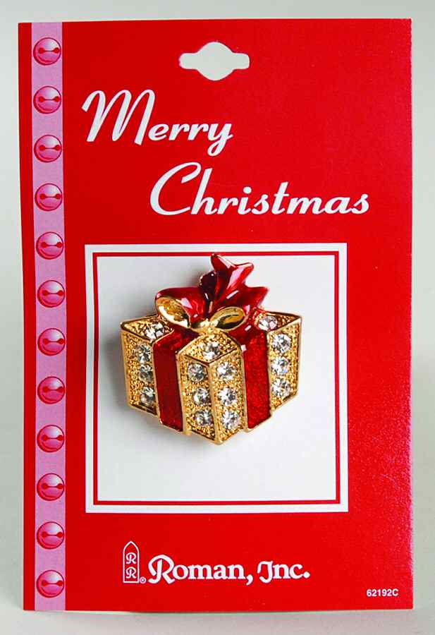 Roman Christmas Jewelry Crystal Gift With Red Ribbon - No Box by Roman-1