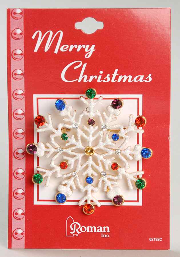 Roman Christmas Jewelry Snowflake Pin - No Box by Roman-1