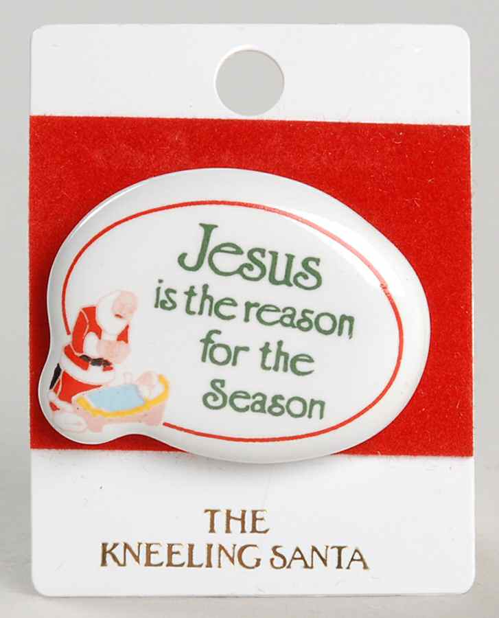 Roman Christmas Jewelry Kneeling Santa Pin - No Box by Roman-1