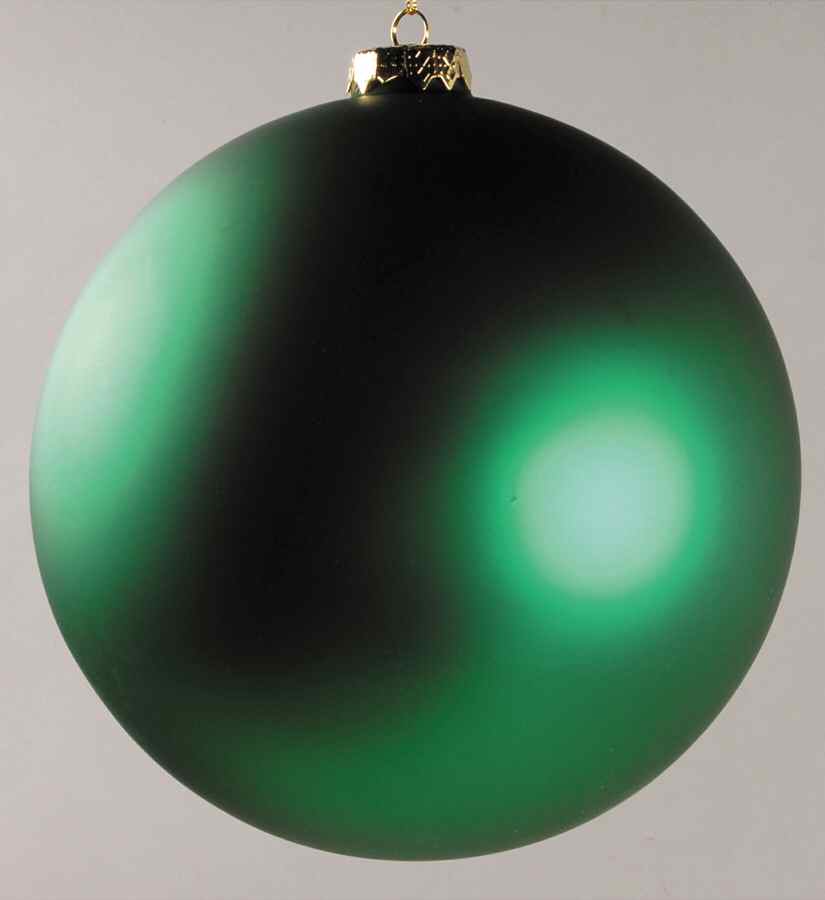 Colorworks-Green Christmas Mat 7" Ball Ornament - With Box by Roman-1