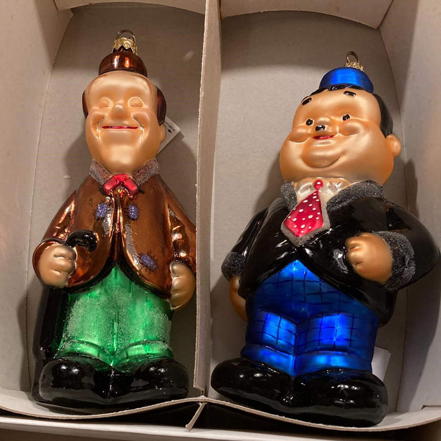 Golden Age of Hollywood Laurel And Hardy (Set Of 2) - No Box by Christopher Radko-1