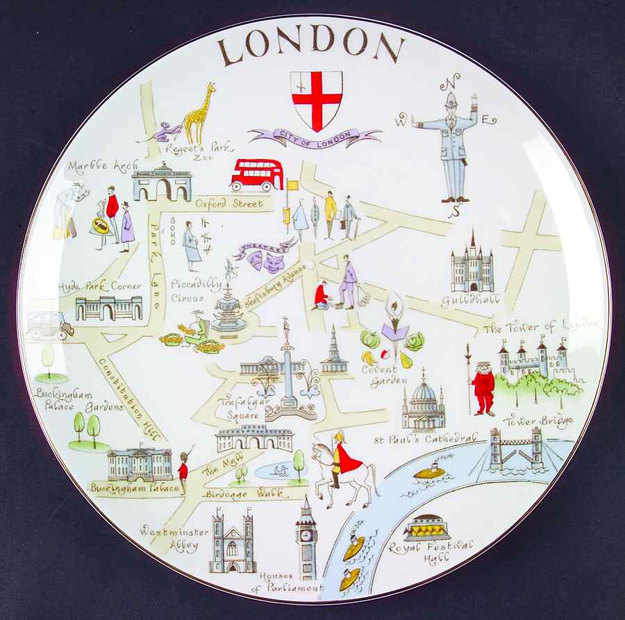 Royal Chelsea Plates City Of London - No Box by Royal Chelsea-1