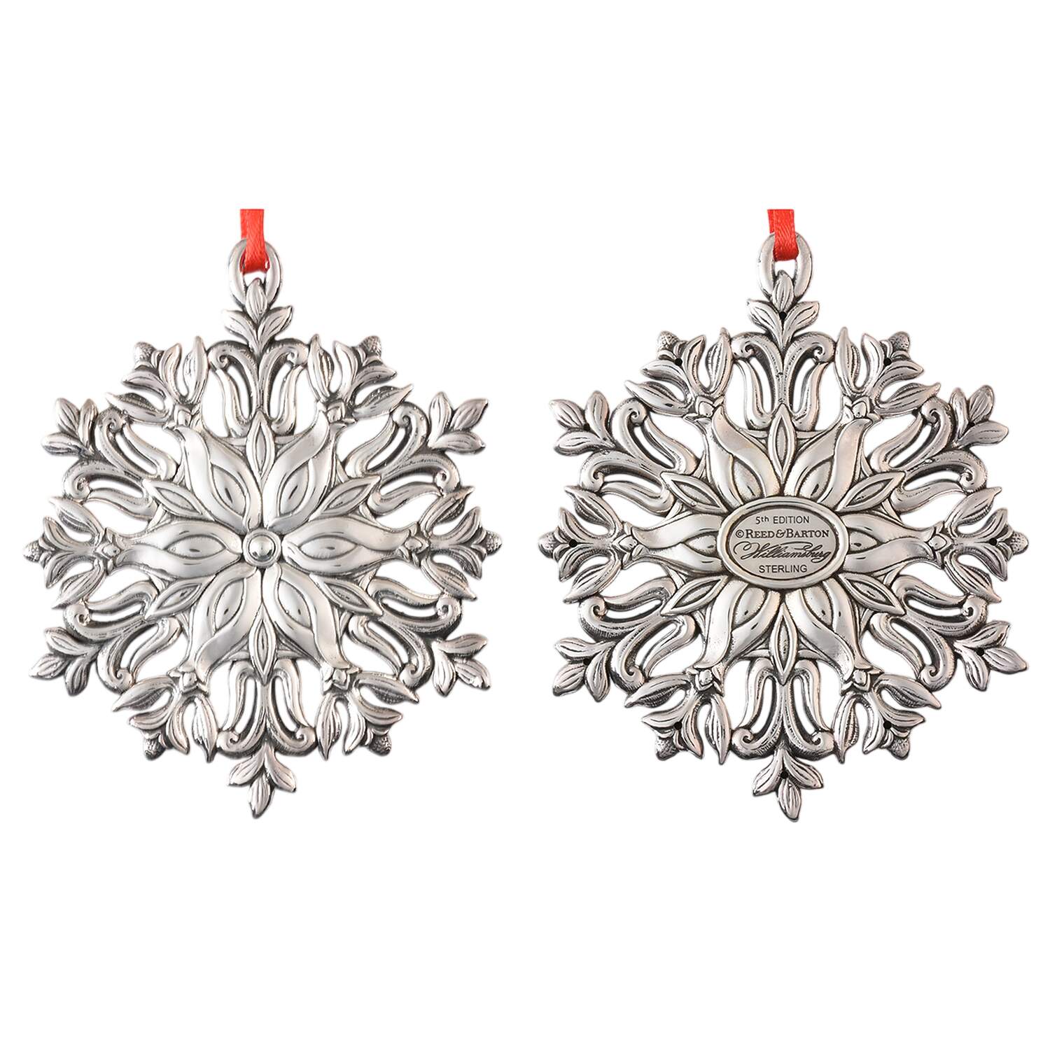 Williamsburg Sterling Ornament Snowfall Snowflake - No Box by Reed & Barton-1