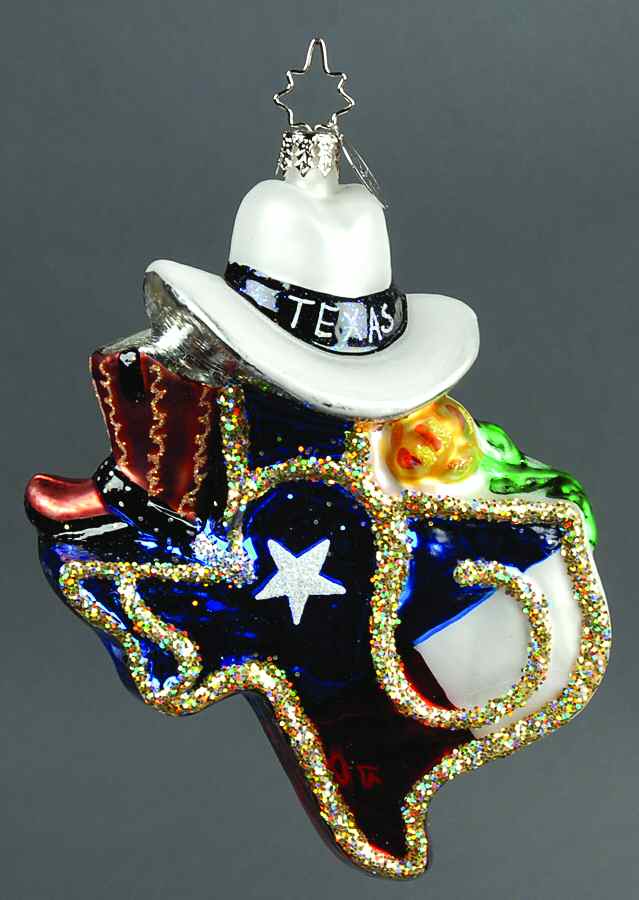 US States Maps-Shapes-Destination Texas' Pride - No Box by Christopher Radko-1
