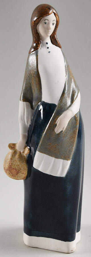 Rex Porcelain Figurine Woman With Knapsack - No Box by Rex Porcelain-1