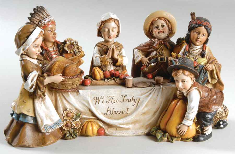 Harvest Collection Child Pilgrim Scene - With Box by Roman-1