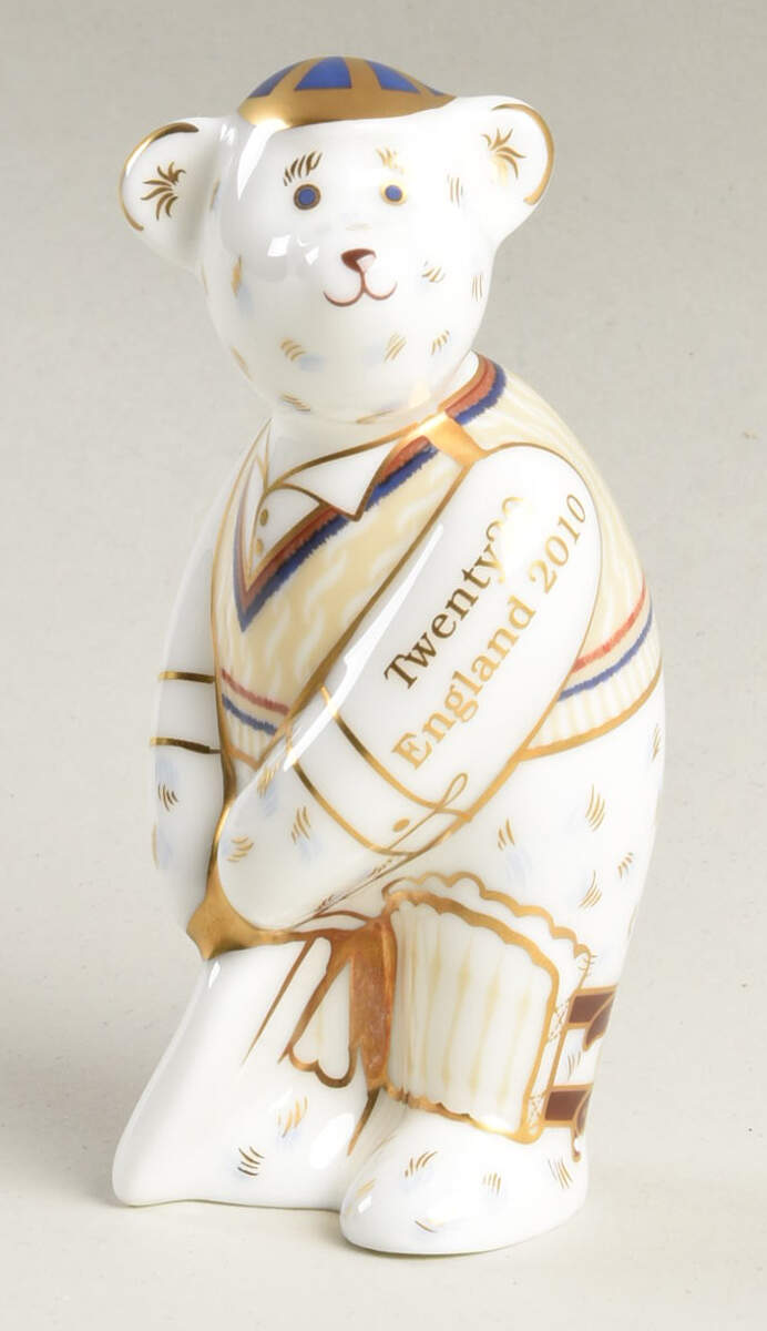 Miniature Bear Collection Cricketer-Goviers Exclusive - No Box by Royal Crown Derby-1