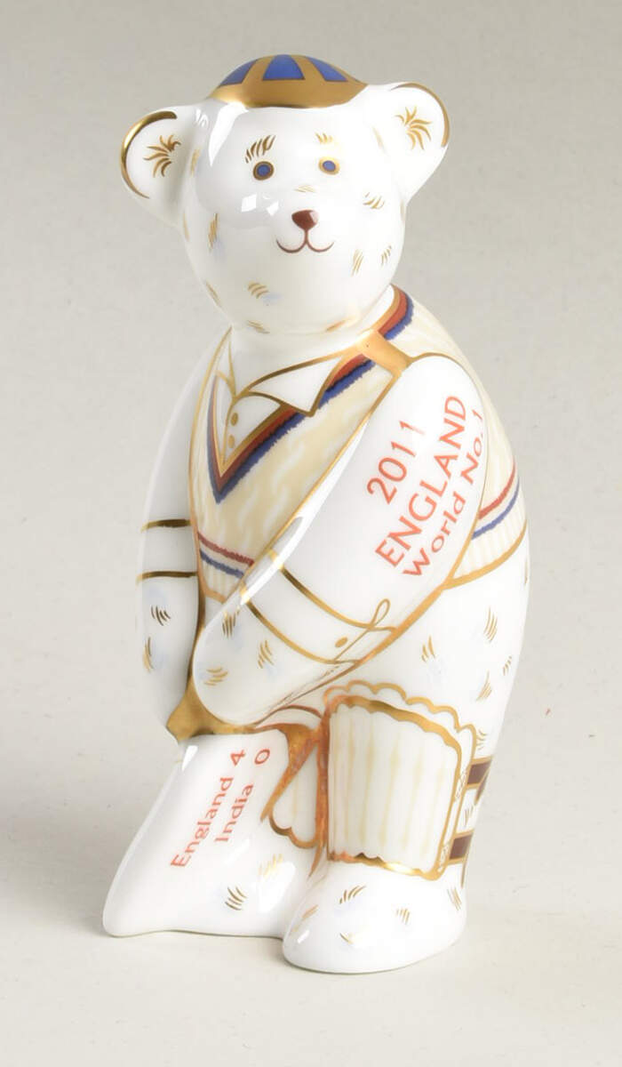 Miniature Bear Collection Cricketer-Goviers Exclusive - No Box by Royal Crown Derby-1
