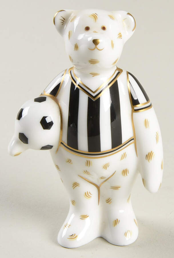 Miniature Bear Collection Football Bear-Black - No Box by Royal Crown Derby-1