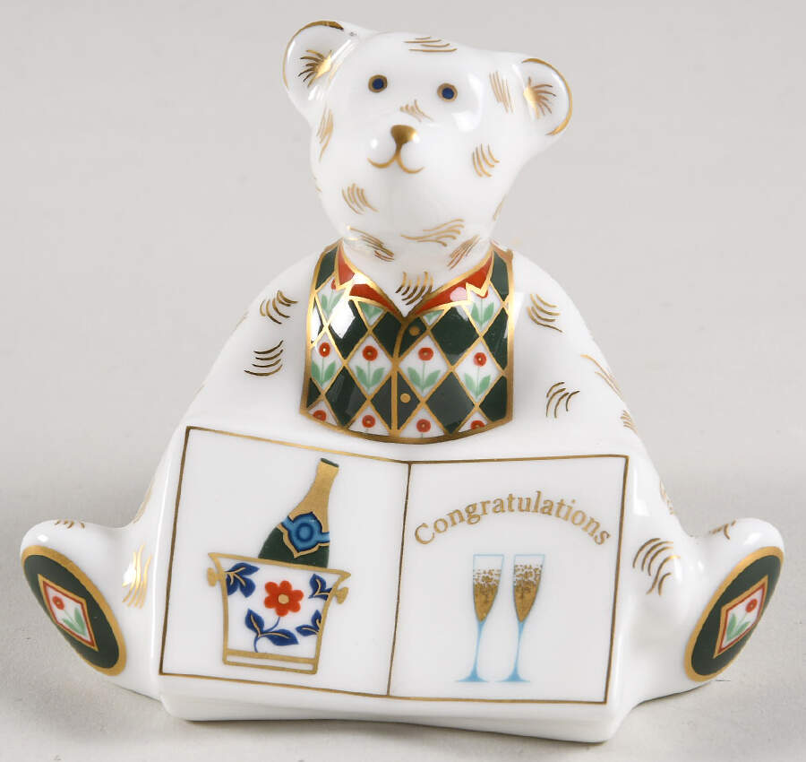Miniature Bear Collection Congratulations - Boxed by Royal Crown Derby-1