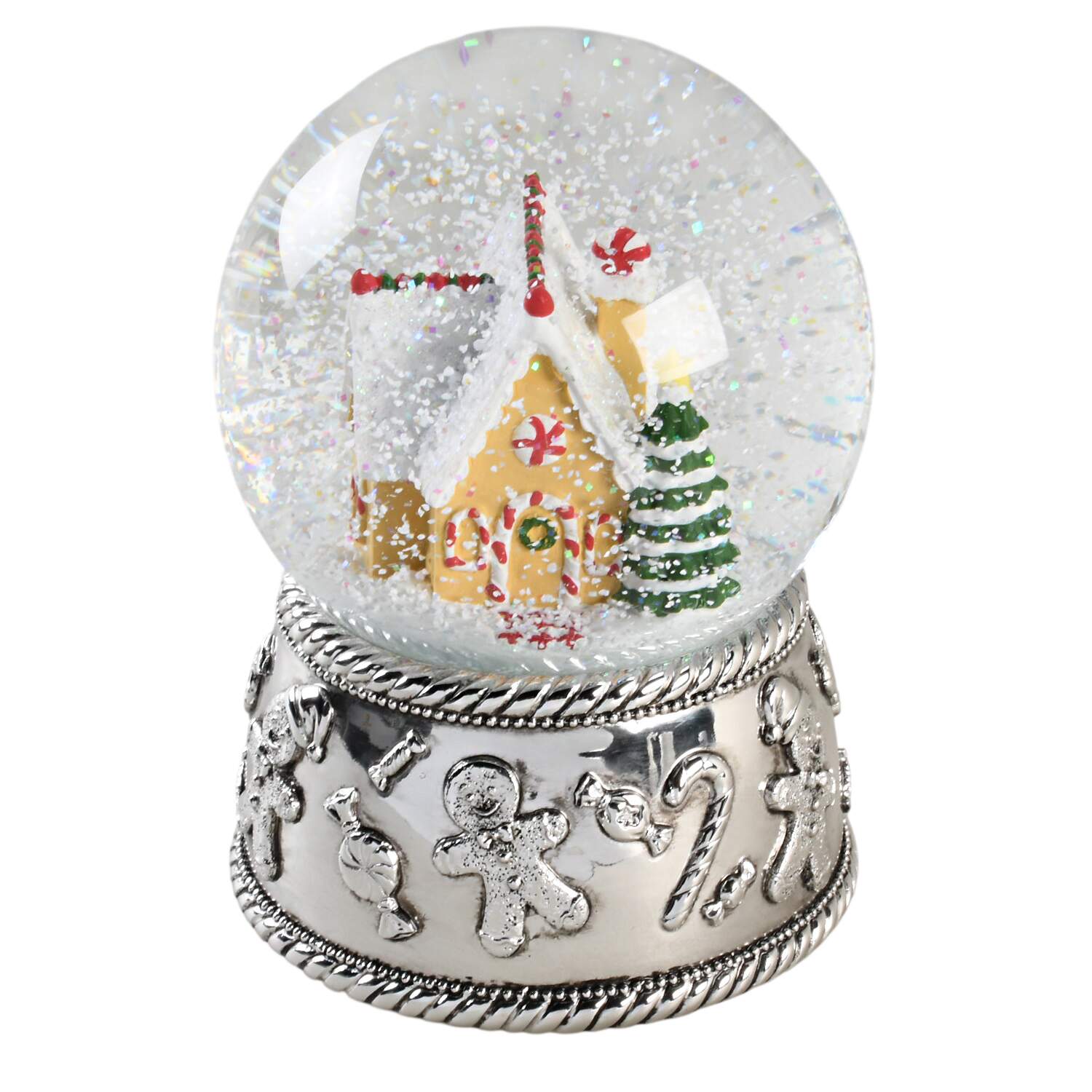 Christmas Snowglobes Gingerbread House-Jingle Bells - Boxed by Reed & Barton-1