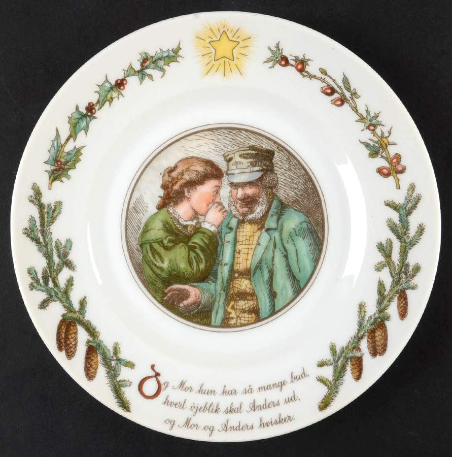 Peter's Christmas Anders And Mother Whispering - Boxed by Royal Copenhagen-1
