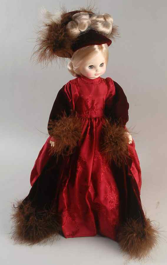 Christmas Tiffany Burgundy Velvet  - No Box by Royal House of Dolls-1