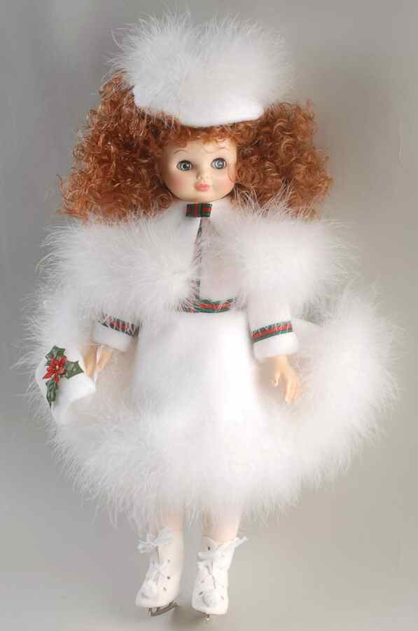 Christmas Tiffany Skater White Dress - Boxed by Royal House of Dolls-1