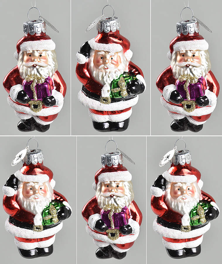 Celebrations Santas With Gifts-Set Of 6 - Boxed by Christopher Radko-1
