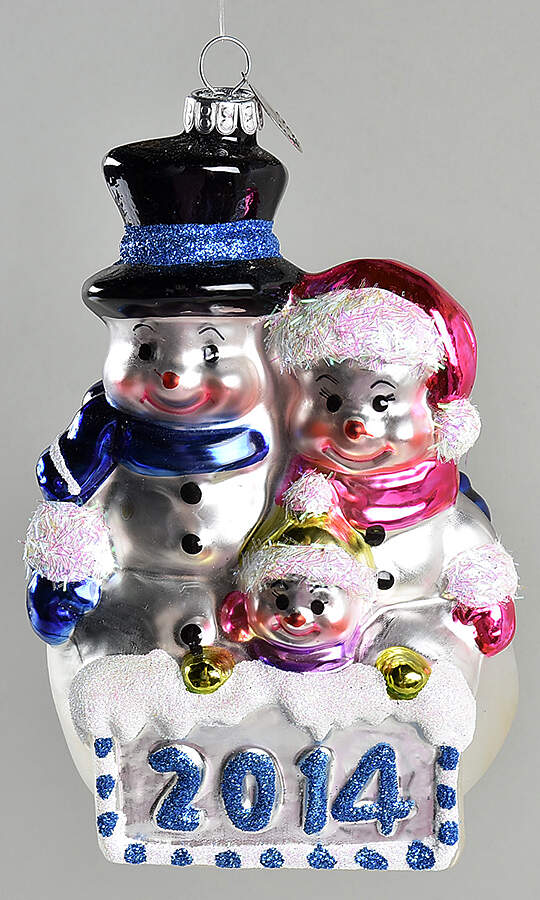 Celebrations Snowman Family - No Box by Christopher Radko-1